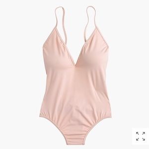 J. Crew Pink Montauk Playa Cross Back Swimsuit